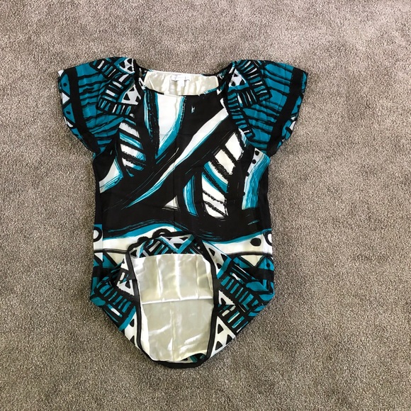 New York & Company Geometric Dress  Size S Bell Sleeves Colorful Summer - Picture 6 of 11